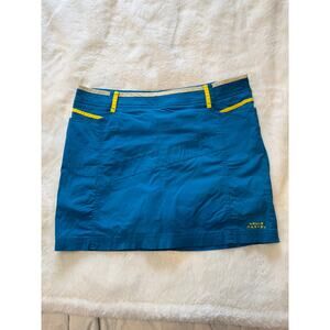 Louis Castel Blue Athletic Golf Skort with Yellow Accents